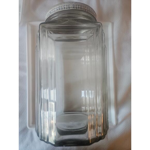 Antique Large Art Deco Country Store Glass Candy Jar with Lid - Picture 5 of 9